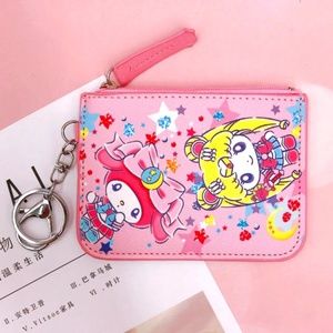 SAILOR MOON x SANRIO COLLAB My Melody Y2k NEON Cardholder Keyring Mini Wallet